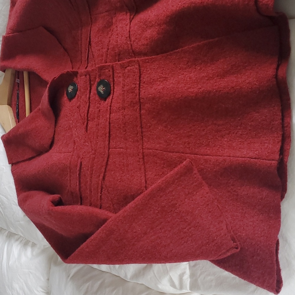 Nic + Zoe Red Wool Blazer Jacket Size PL - Picture 3 of 8
